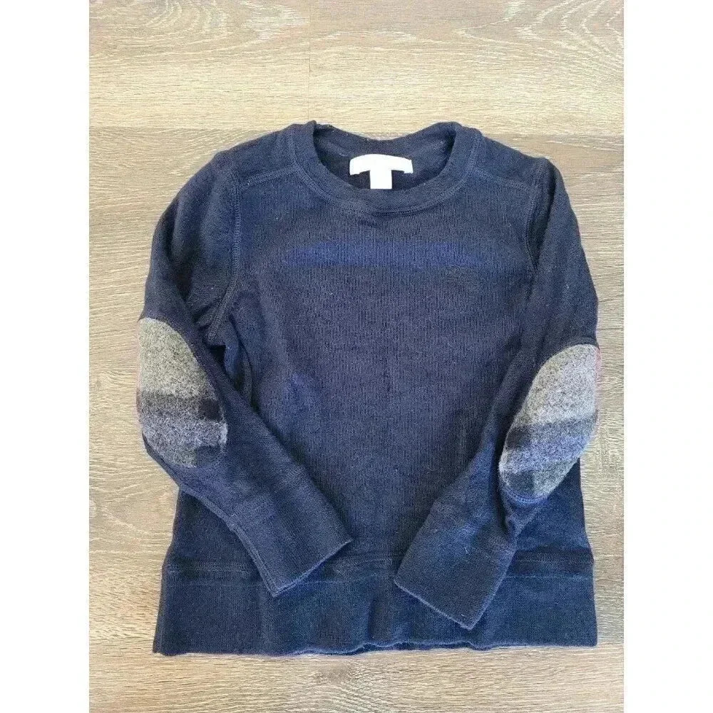 Burberry Crewneck Sweater‎ with Elbow Patches Boys 4Y merino wool #4
